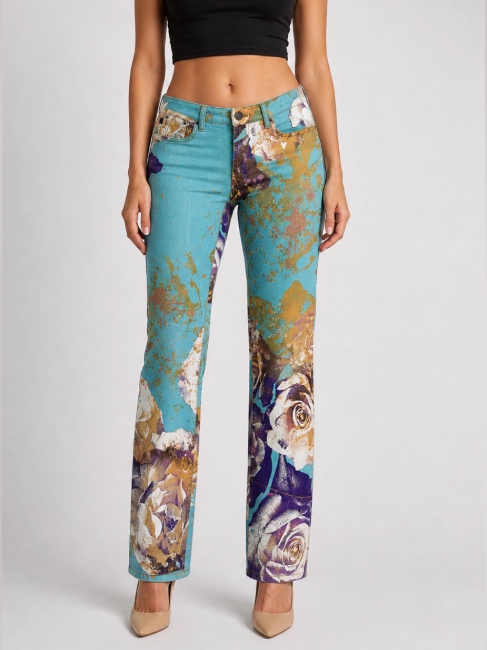 Vintage Just Cavalli Roberto Cavalli Floral Print jeans, Italy ,Women’s 30/44